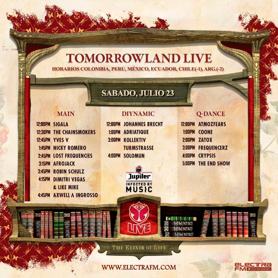 Horarios latinoamérica y Line-up final Tomorrowland Europa 2016
