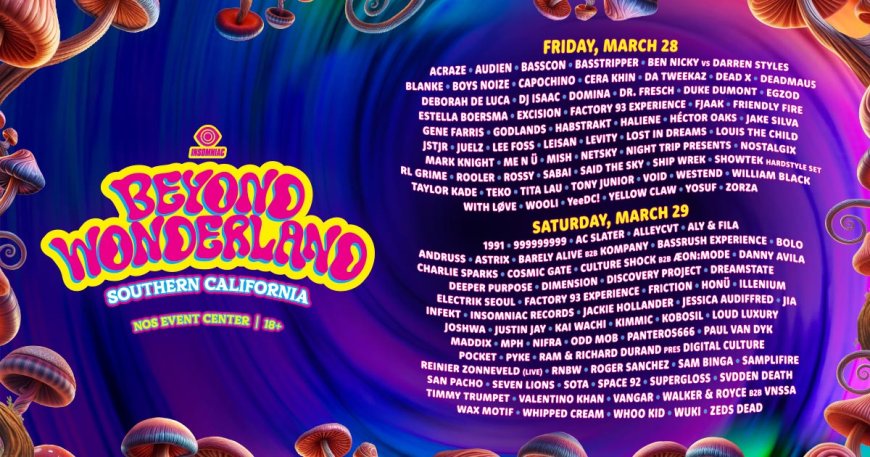 Beyond Wonderland SoCal 2025 anuncia lineup estelar con deadmau5, Illenium, Excision y más para una experiencia mágica en marzo