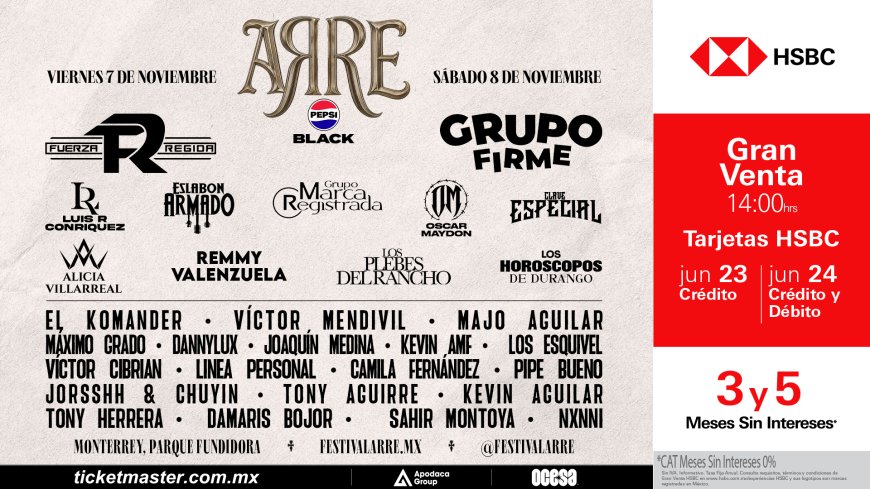 ¡ARRE PEPSI BLACK 2025: El Megafestival del Regional Mexicano que Revolucionará Monterrey con el Lineup Más Poderoso de la Historia!