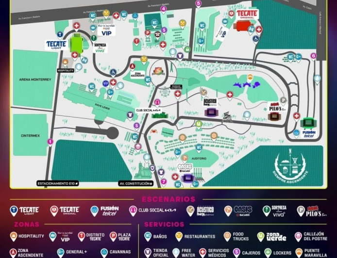 Tecate Pa’l Norte 2026 revela su mapa: así se configura la experiencia dentro del festival