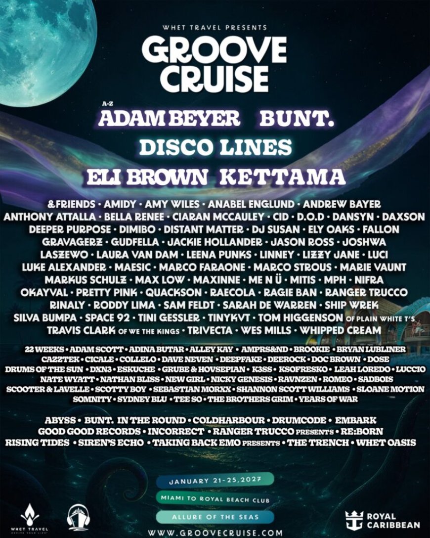 Groove Cruise 2027: ¡Un Lineup Imperdible que Ya Está Sold Out!