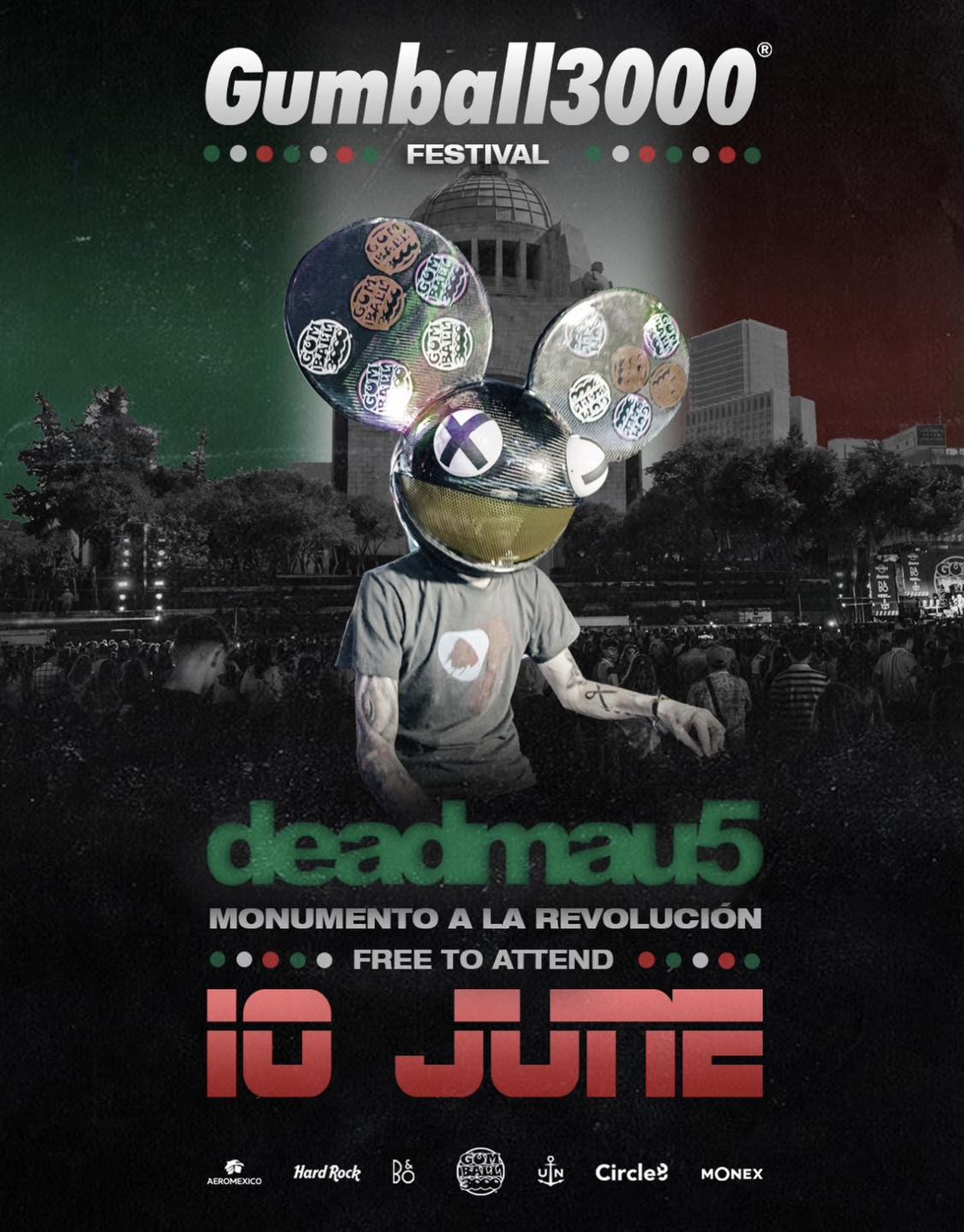 ¡DEADMAU5 EN LA CDMX GRATIS! El ícono de la electrónica llega al Monumento a la Revolución